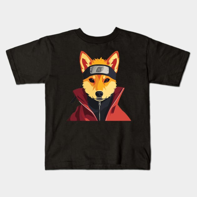 fox naurto Kids T-Shirt by enzo studios